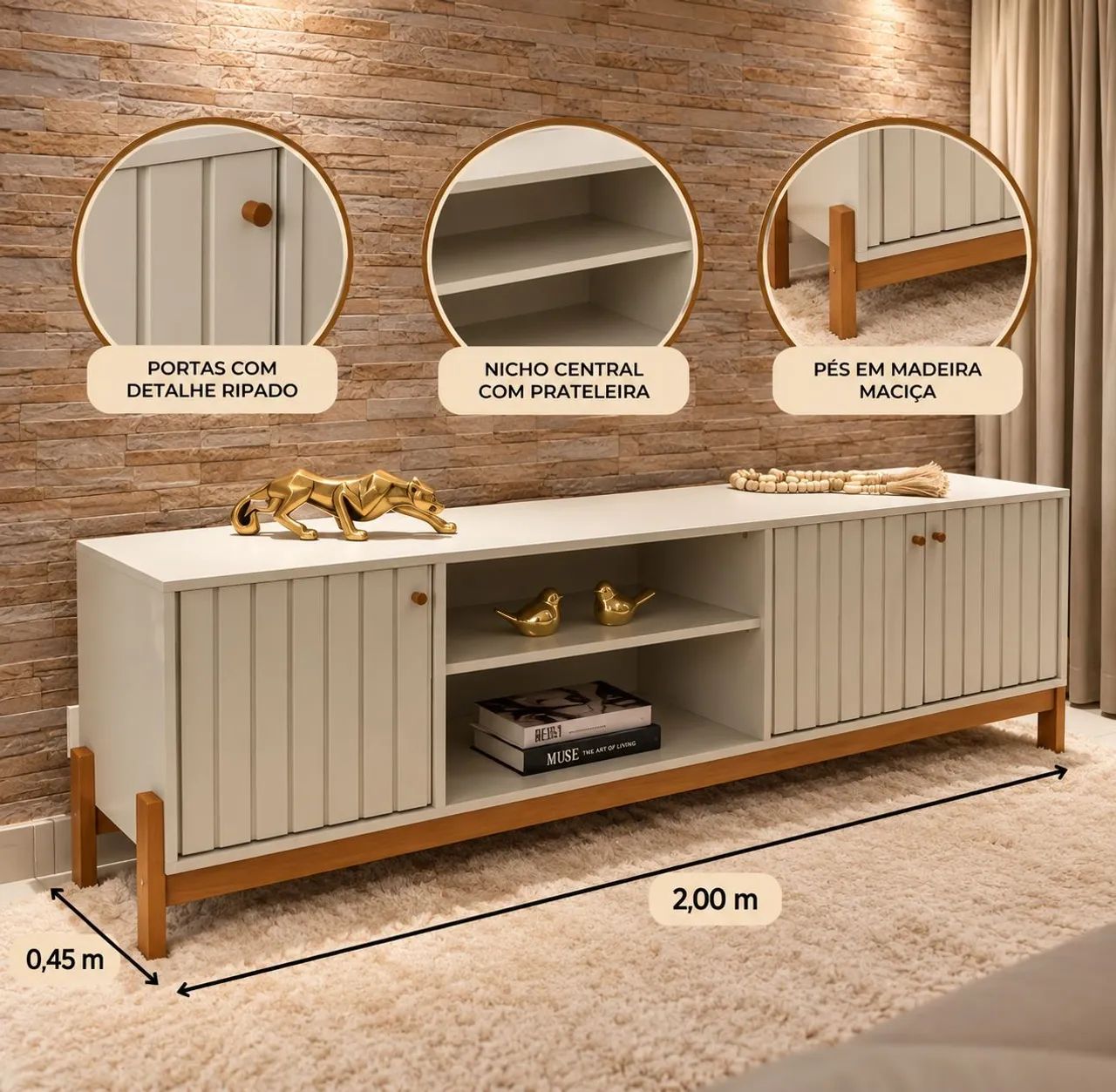 Rack/aparador moderno 