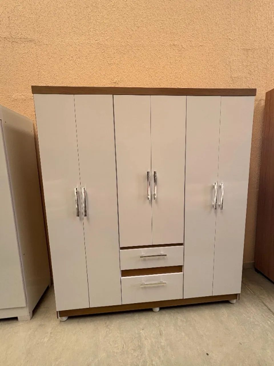 GUARDA ROUPA 100% MDF 6 PORTAS 2 GAVETAS 