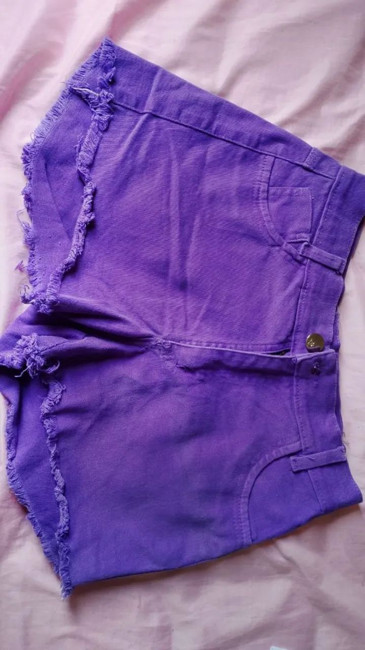 Shor jeans roxo