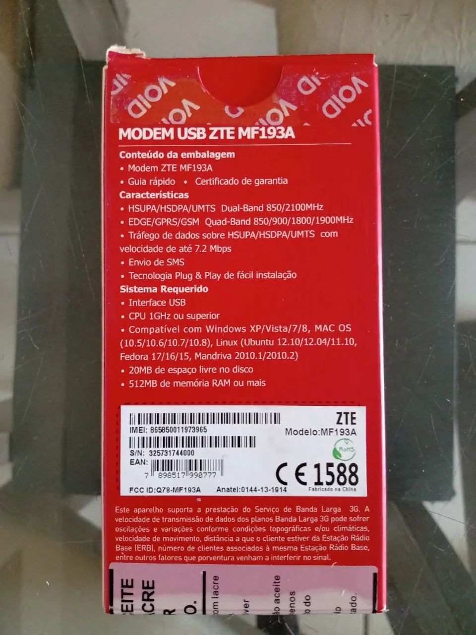 MODEM USB ZTE CLARO MF193A - Foto 2