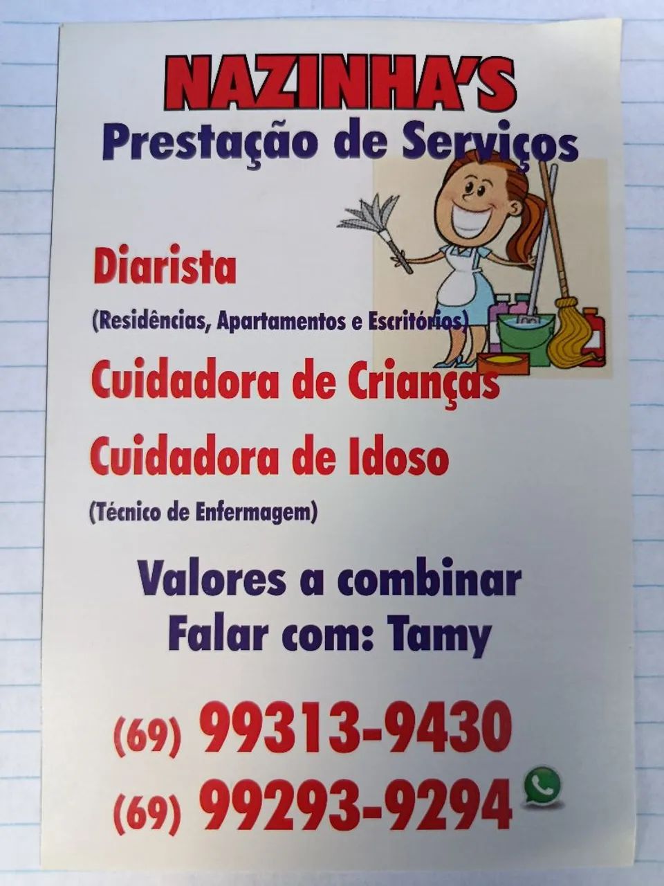 Nazinha's prestação de serviços 
