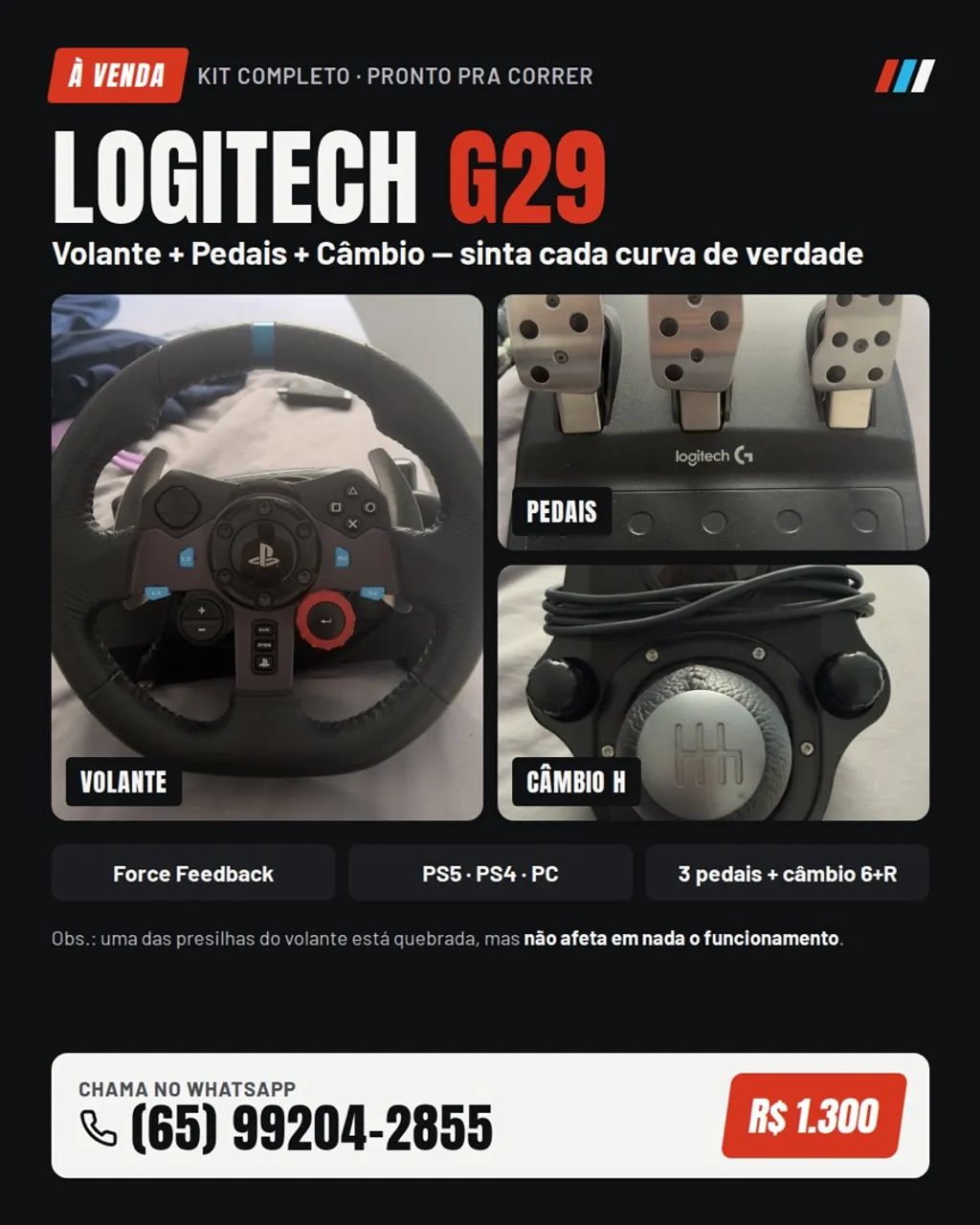 KIT LOGITECH G29
