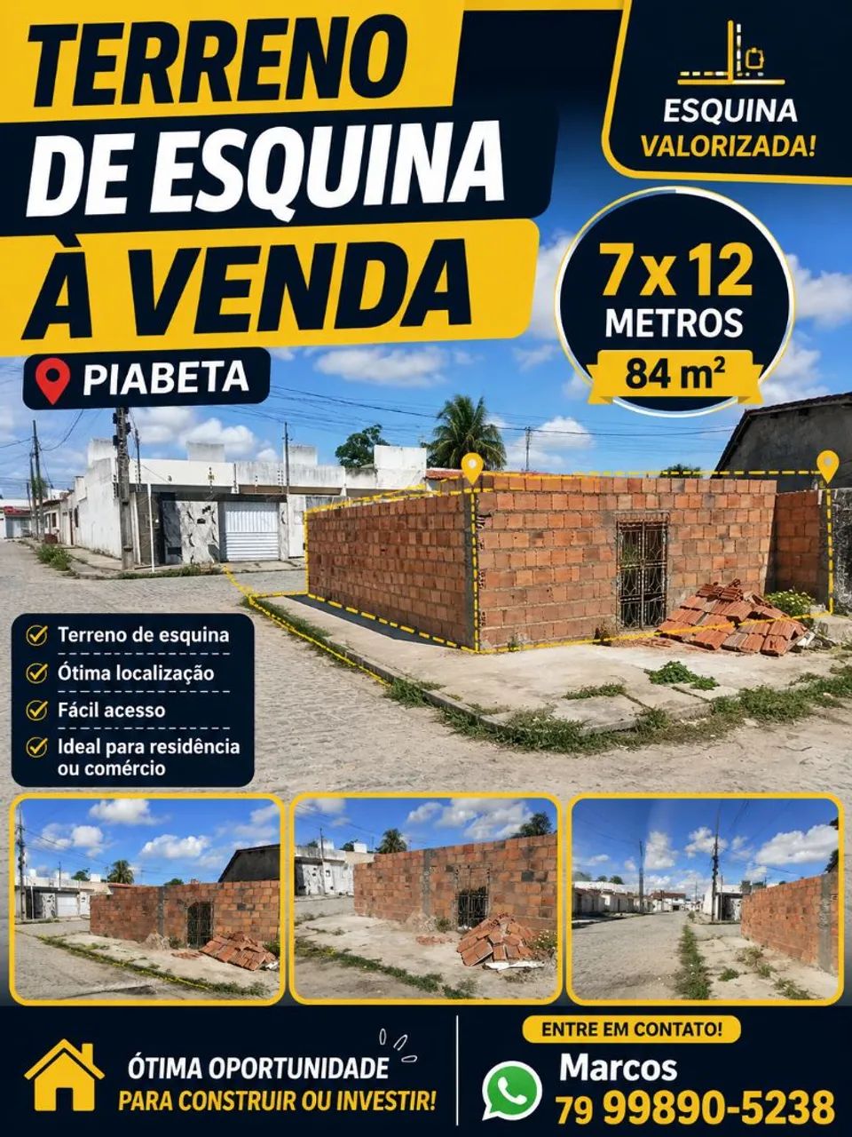 Vende-se terreno 7x12 de fácil acesso. Falar com Marcos 79- * - Foto 5