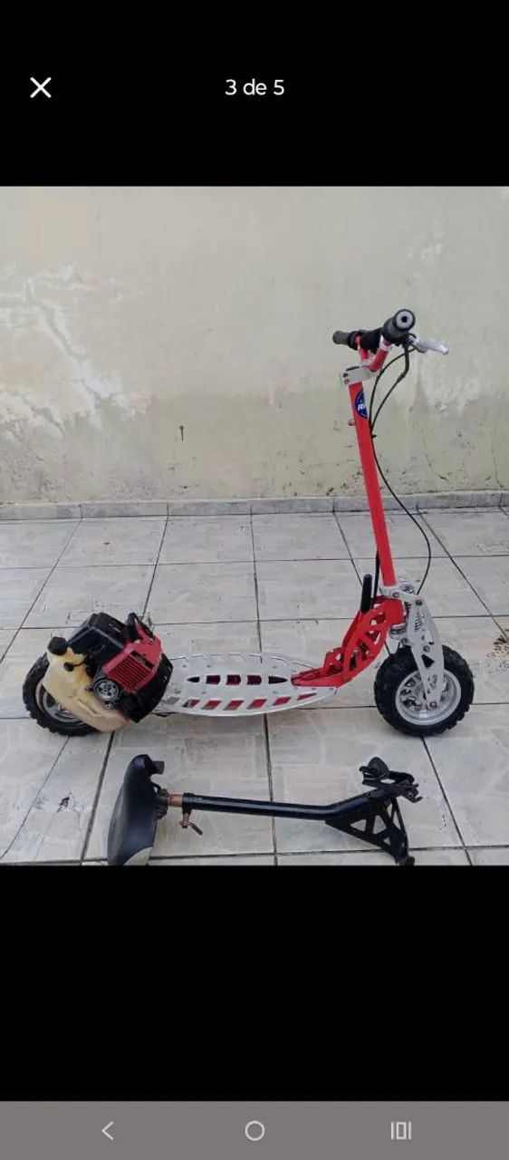 Patinete dobrável motorizado 2 tempos  - Foto 3