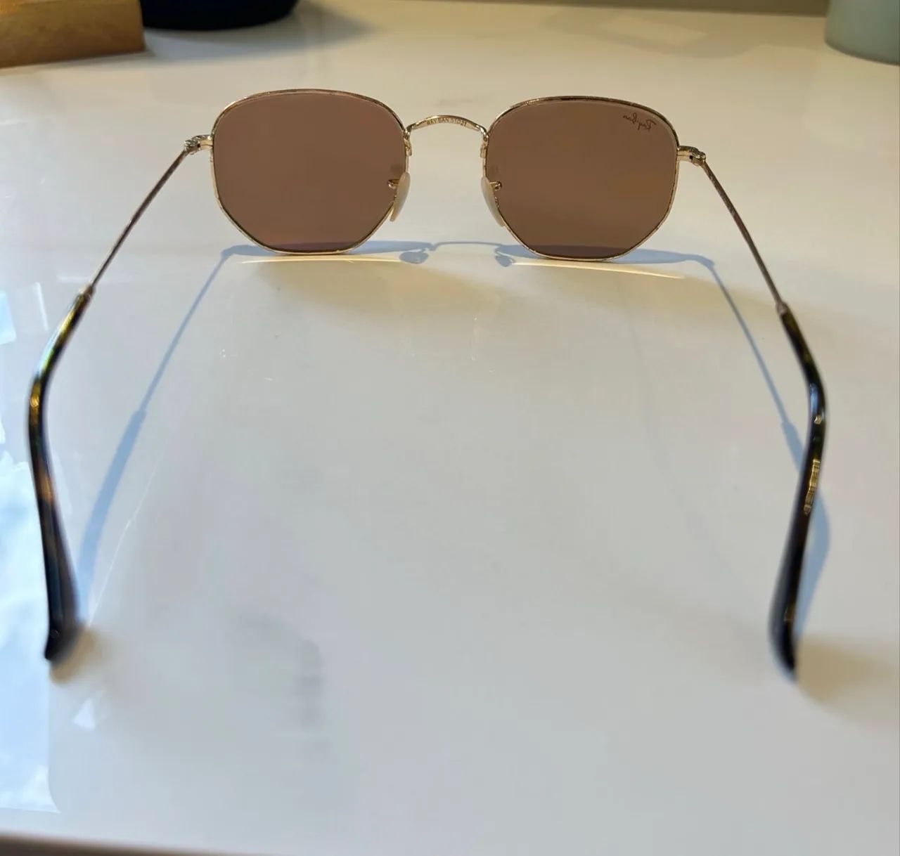 ÓCULOS RAY BAN ORIGINAL HEXAGONAL ROSÉ (USADO) - Foto 4