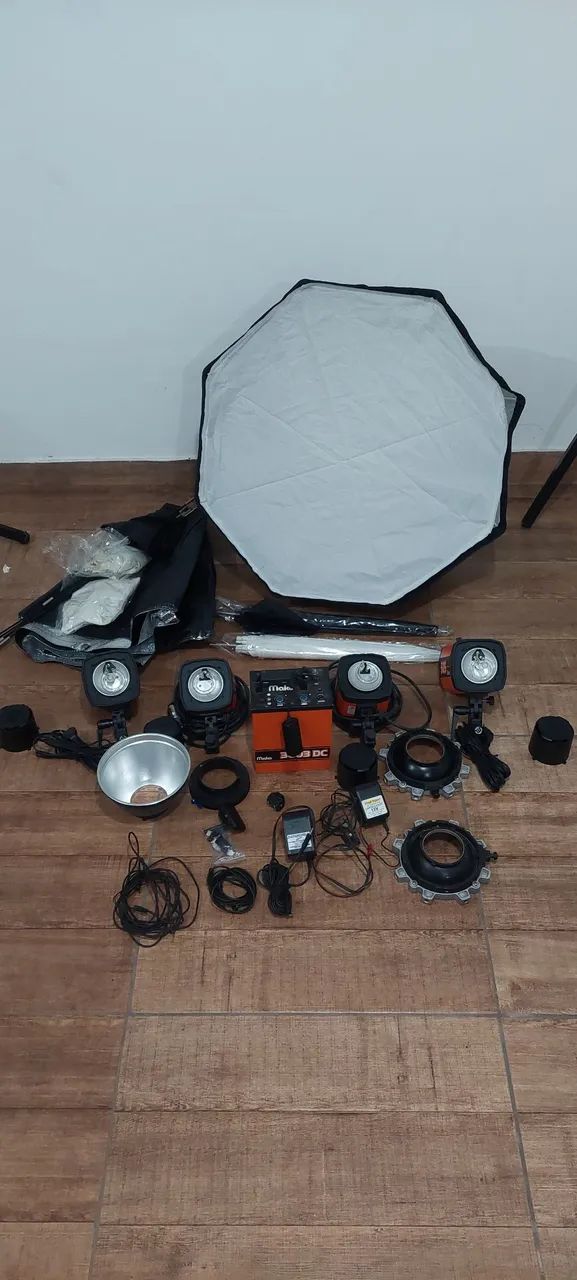 Lote flashes mako estúdio fotográfico completo  - Foto 2