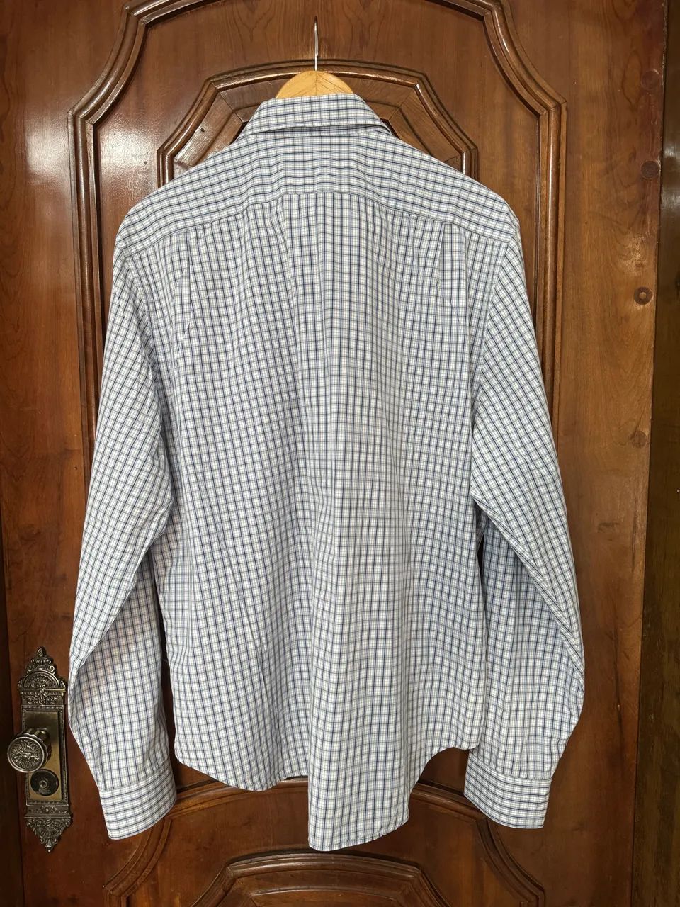 camisa lacoste regular fit xadrez xxg - Foto 5
