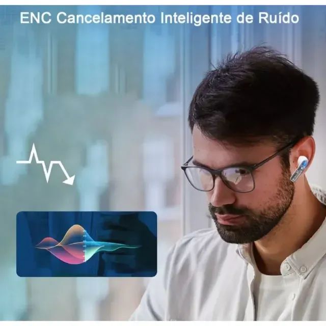 Fone De Ouvido Bluetooth 5.3 Sem Fio Tws Com Microfone - Foto 4