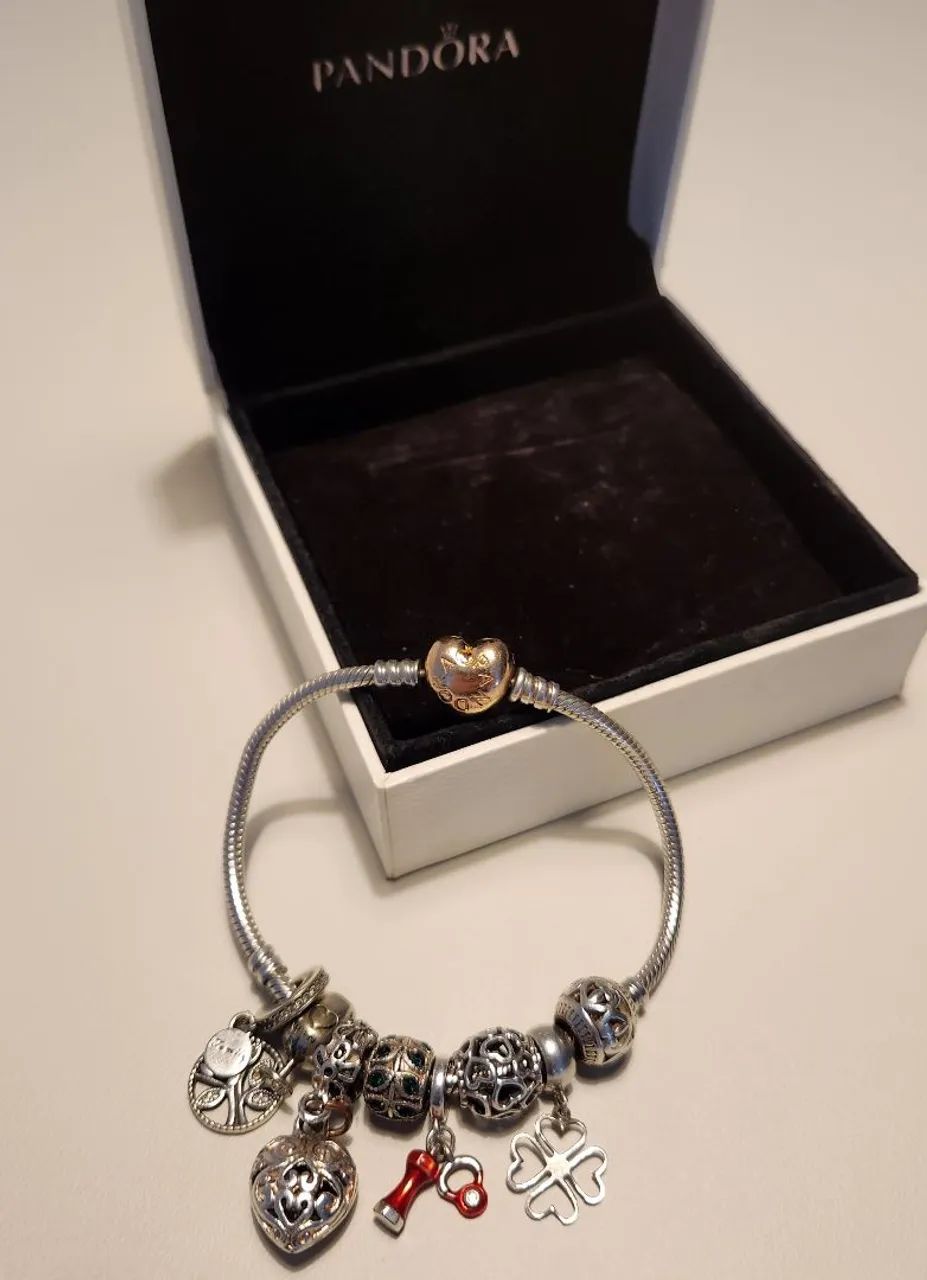 Bracelete Pandora com berloques - Foto 2