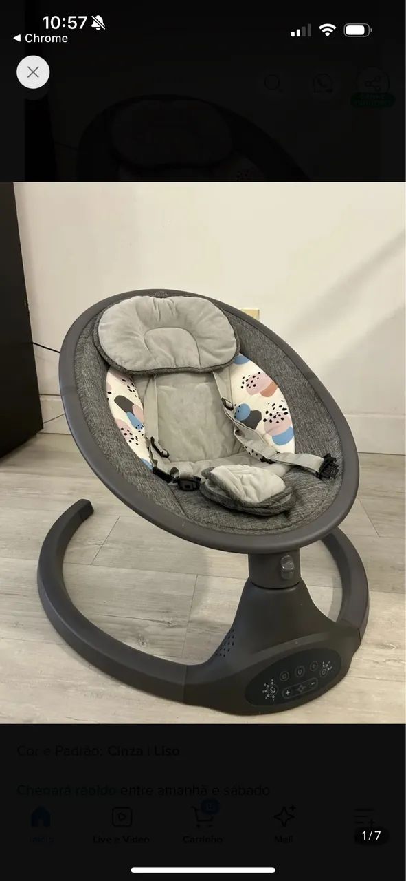 Vende se cadeirinha de balanço e musical de bebê  - Foto 3