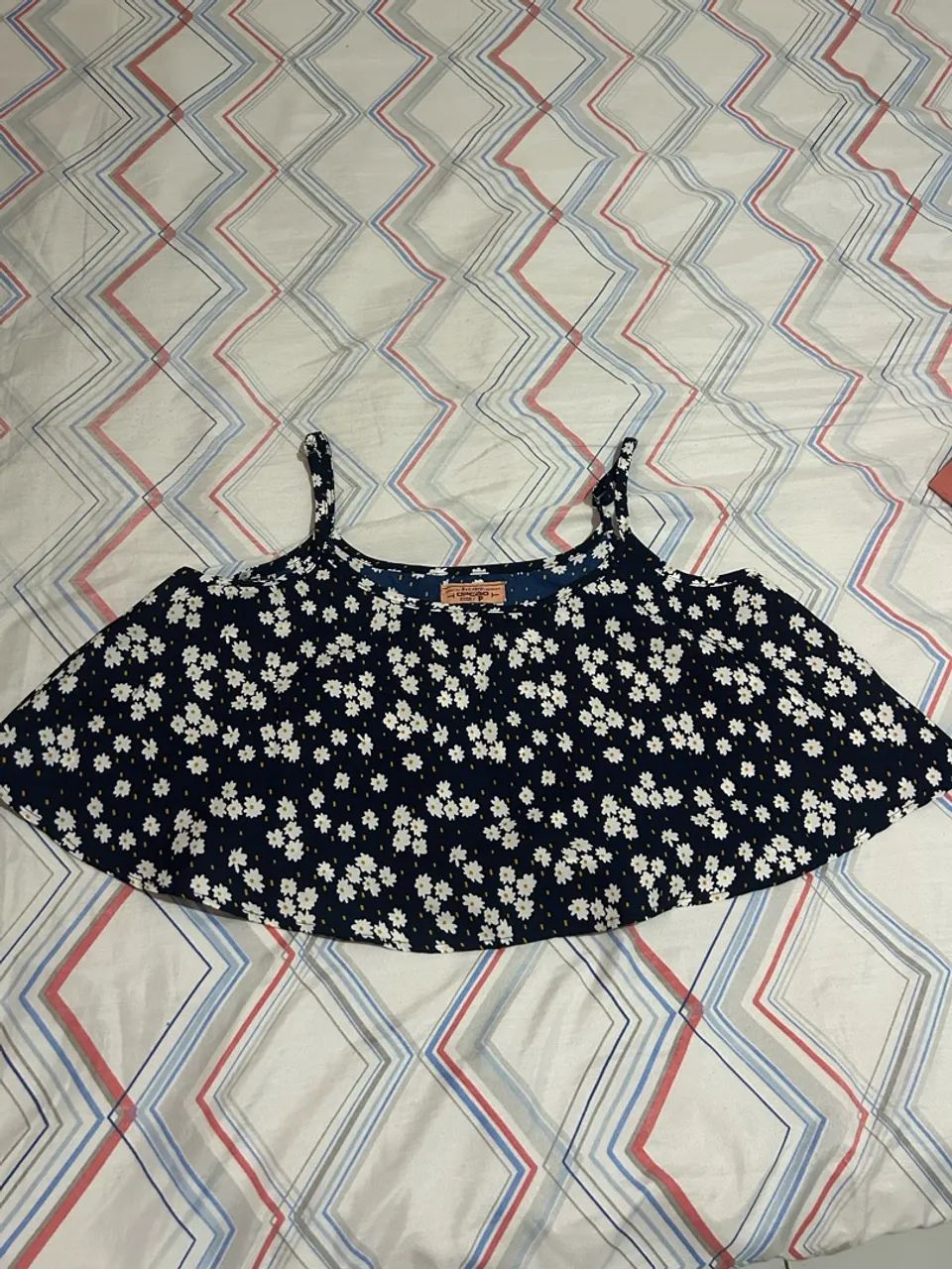 Blusa de seda estampada