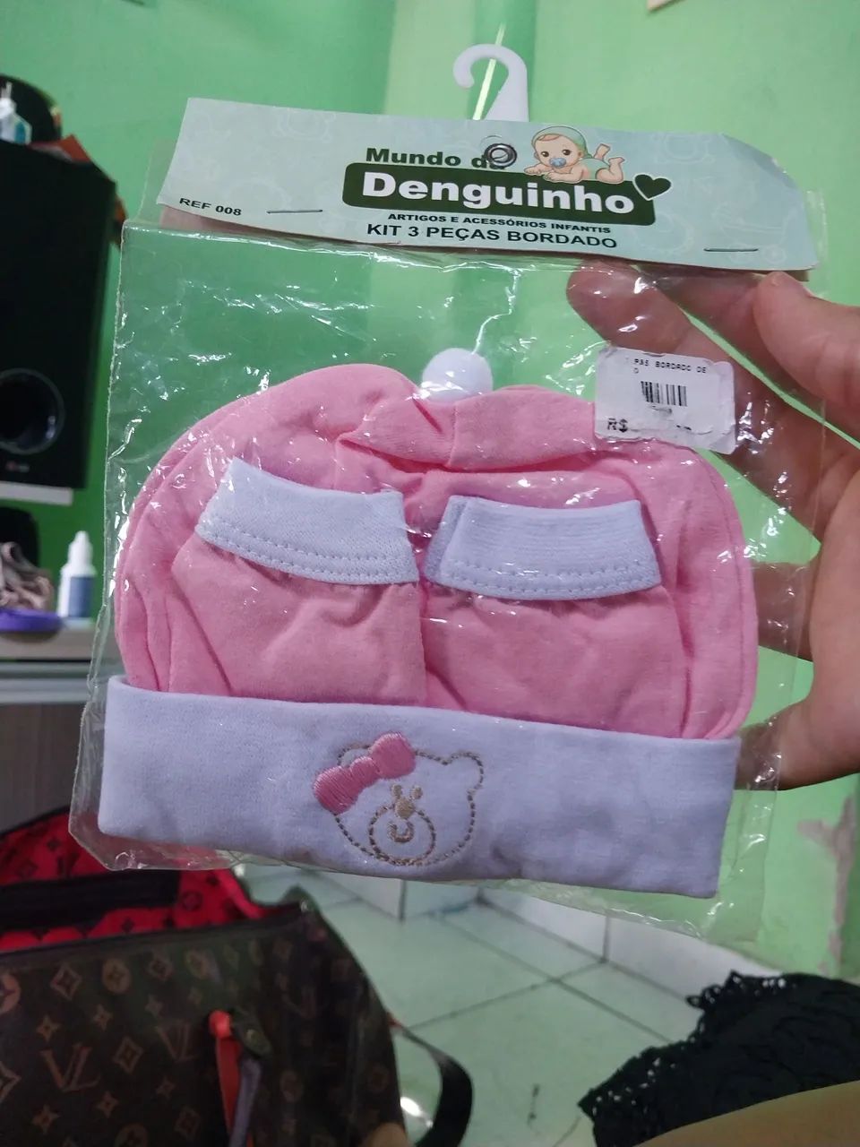 Kit 3 peças bordado 