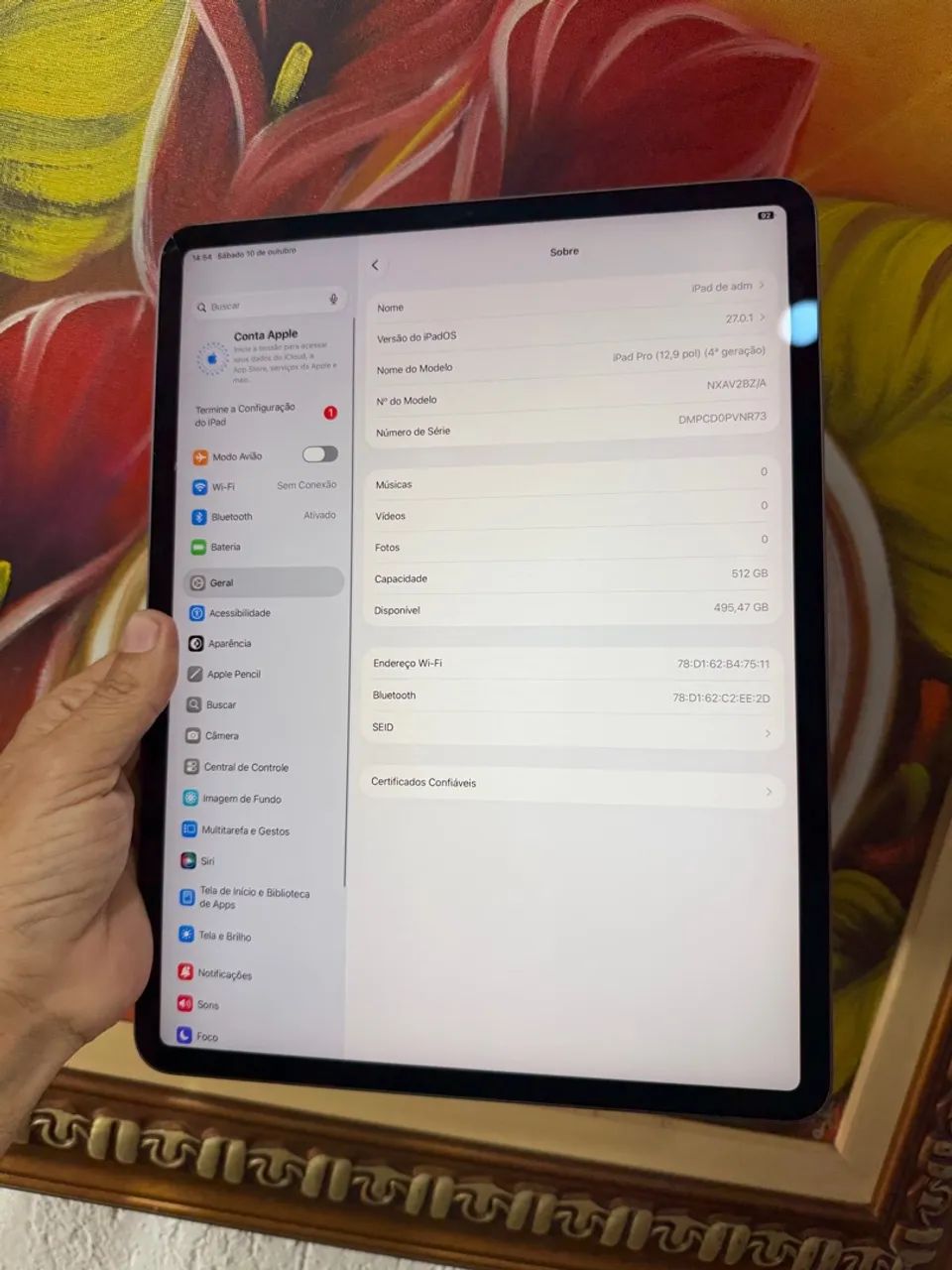 Ipad pro 12.9 4 geraçao 512 gigas completo - Foto 4
