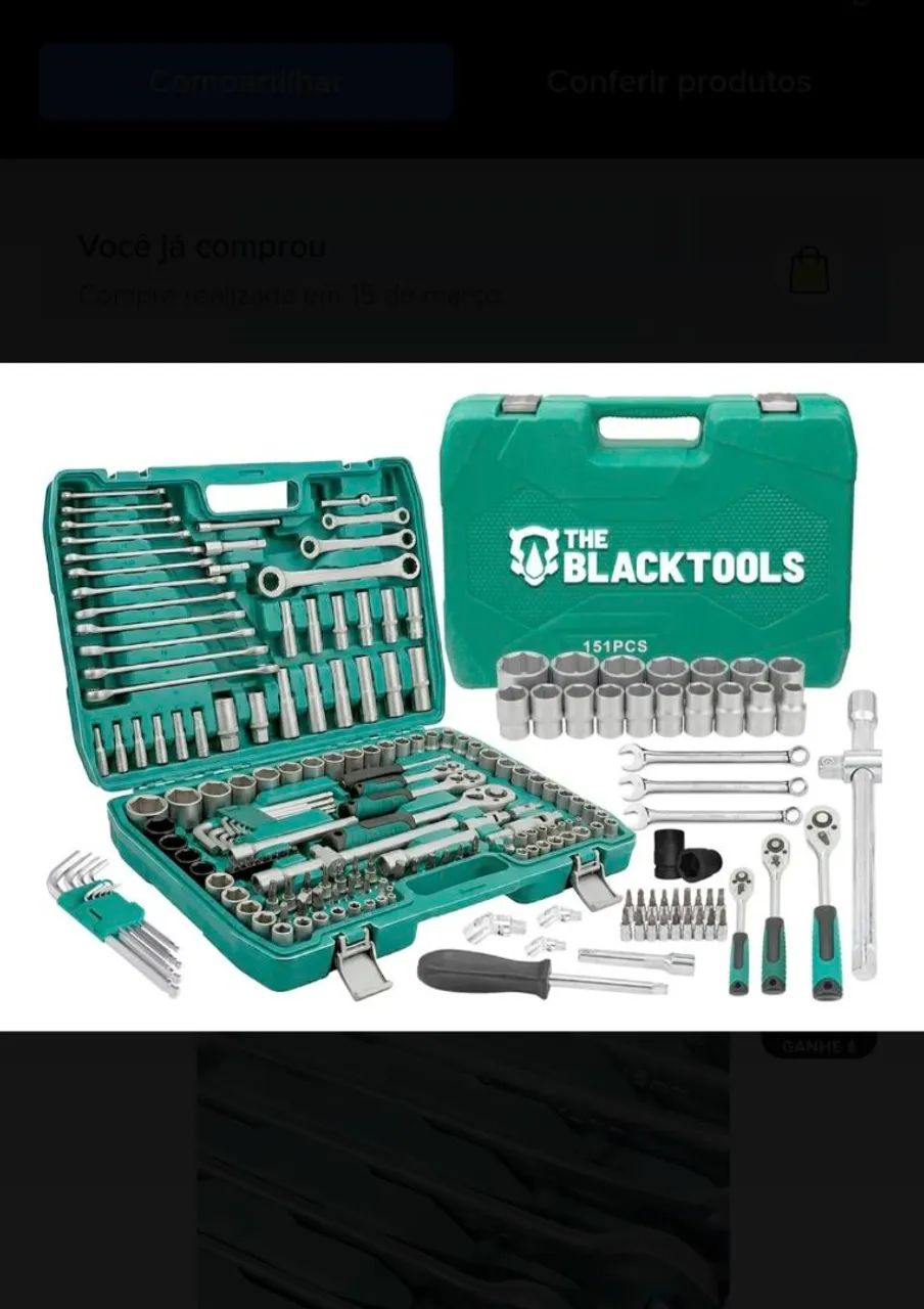 FERRAMENTAS COM MALETA BLACK TOOLS 