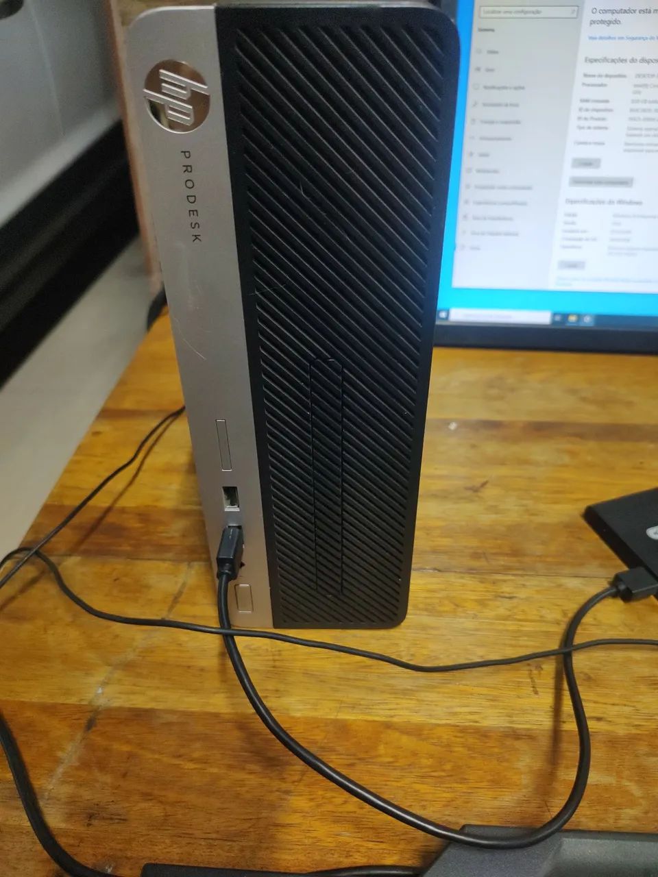 Hp mini Prodesk i3 8100 com 8 gigas ddr4 