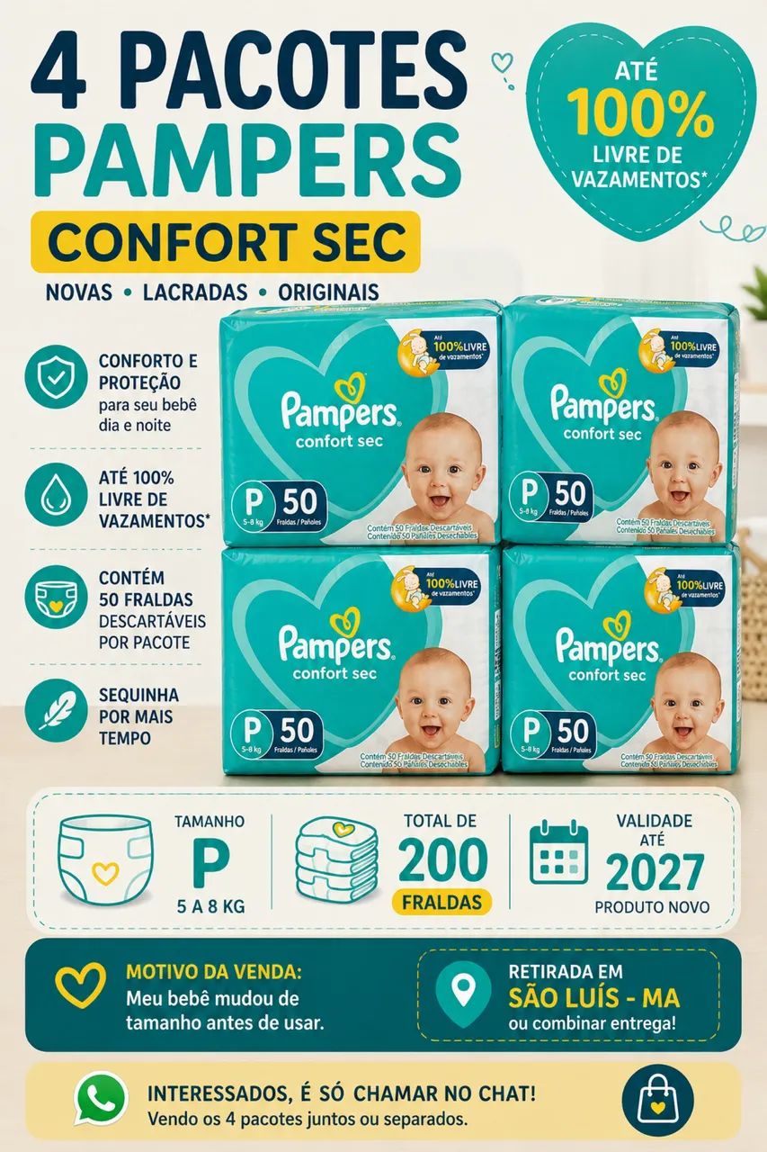 FRALDA PAMPERS e PERSONAL  - Foto 2