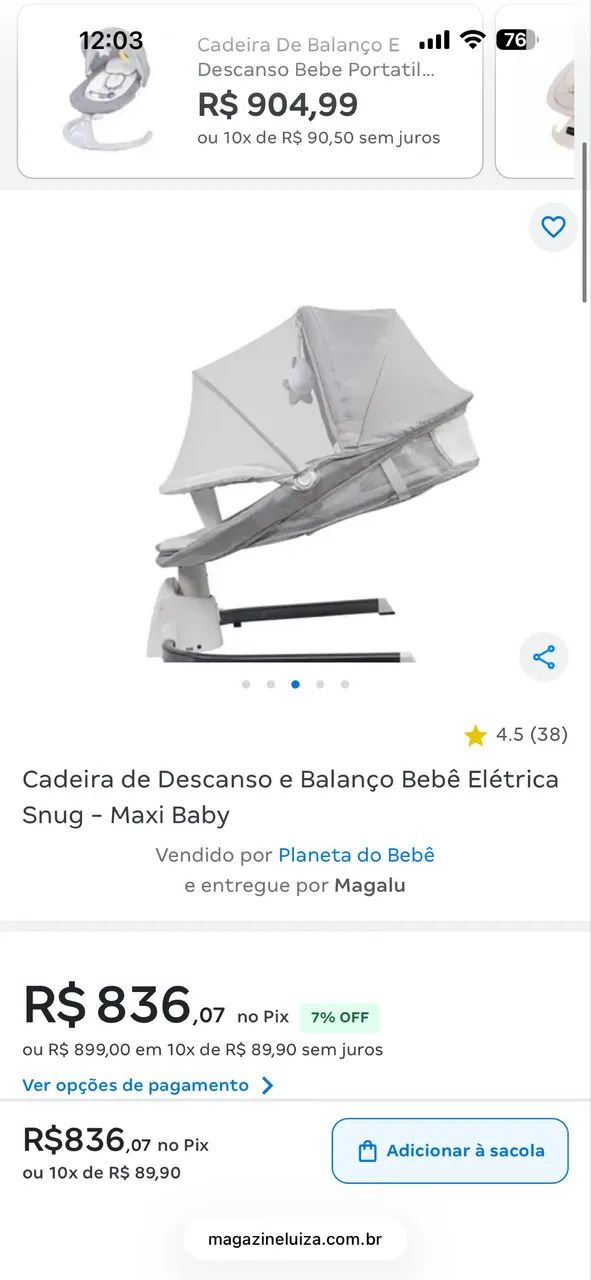 Cadeira de balanço elétrica  - Foto 4