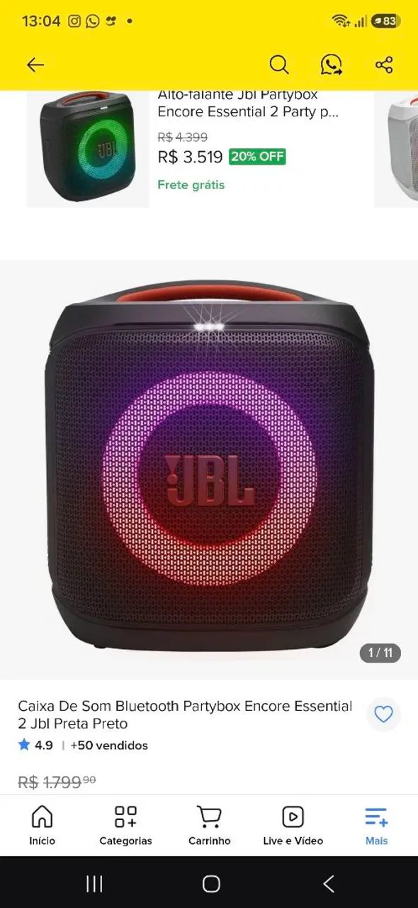 Caixa de som jbl partybox - Foto 3