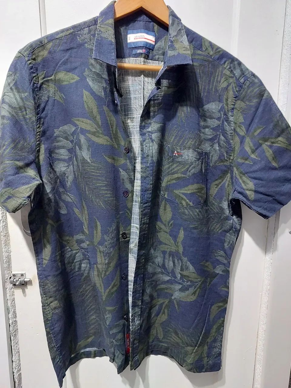 Camisa de linho Aramis manga curta 