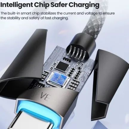 Cabo USB para USB-C Toocki - 2m Turbo 3A - Foto 3