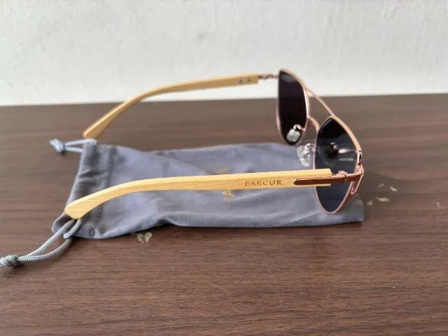 Óculos de Sol, lentes Rose Gold, Da marca barcur. - Foto 4