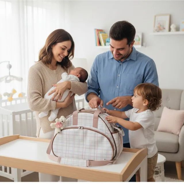 Bolsa Maternidade Xadrez Premium - Foto 4