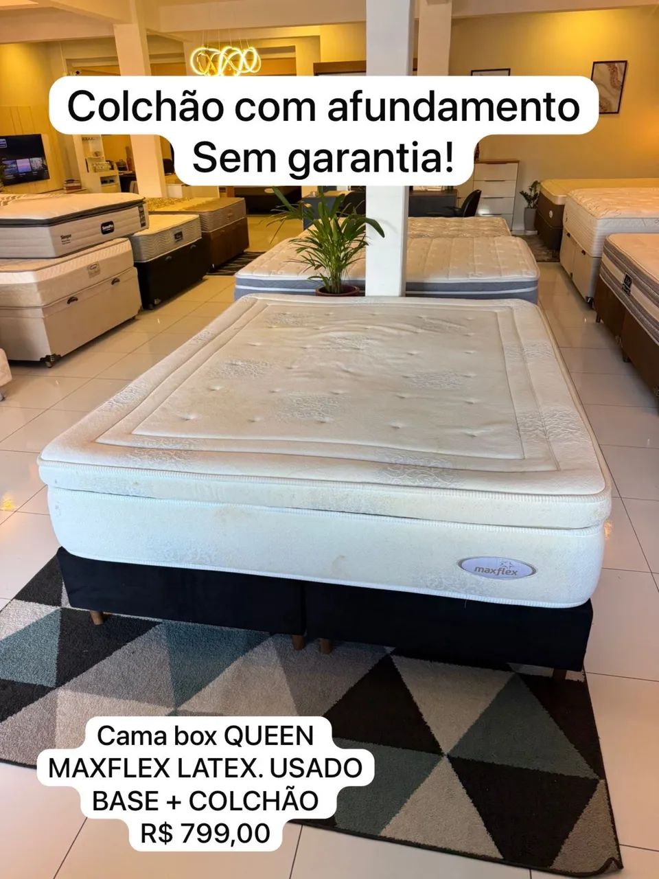 Colchão Queen MAXFLEX LÁTEX USADO - Entrego! - Foto 2