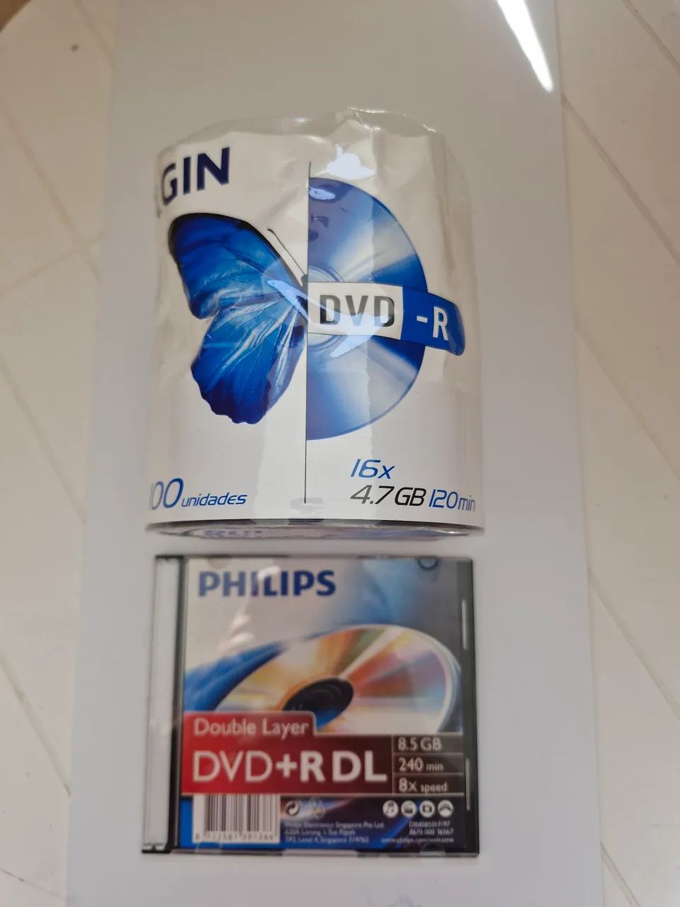 33 mídias DVD-R + 01 DVD+R DL
