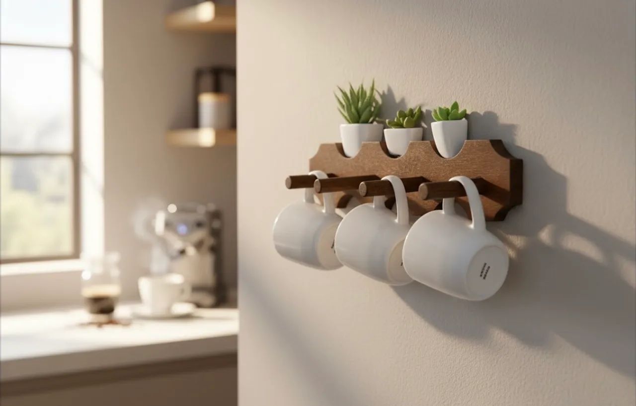 cabideiro rústico parede de madeira maciça, para roupas, bolsas ou acessórios.  - Foto 4