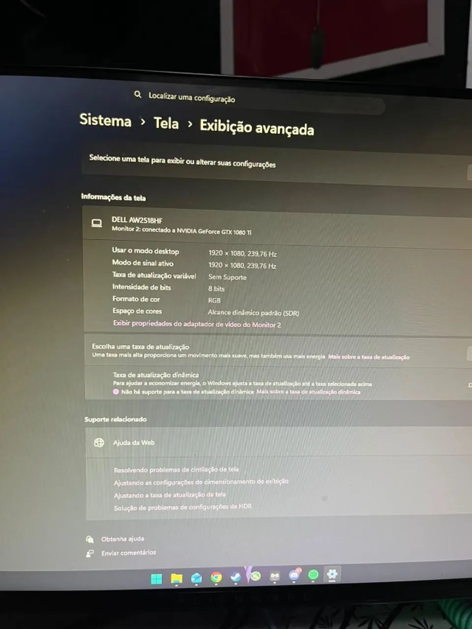 Monitor Alienware AW2518HF 240HZ  - Foto 5
