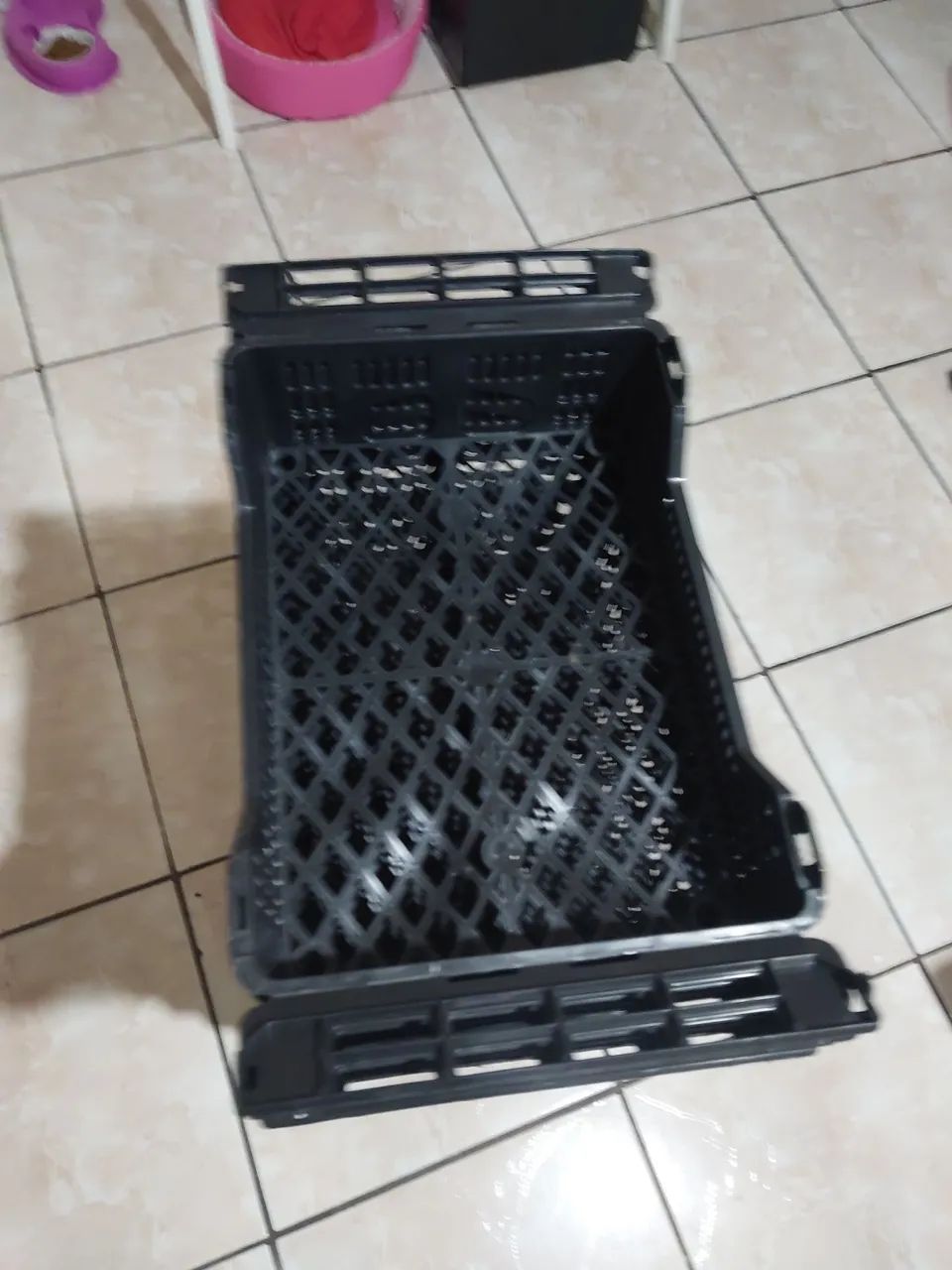 Caixa empilhável multiuso transporte morango uva 7L