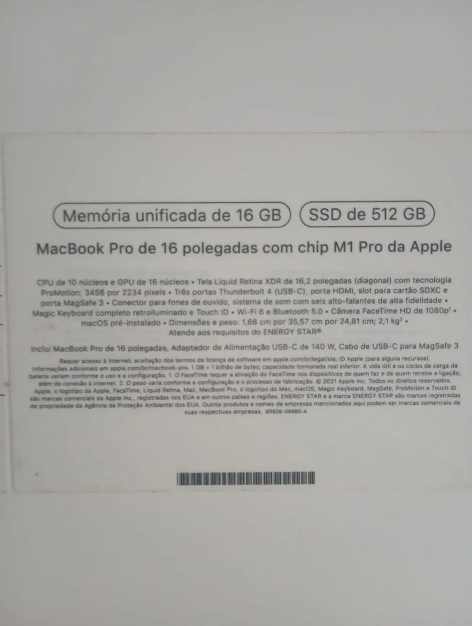 Apple MacBook Pro M1 16GB 512GB - Foto 3