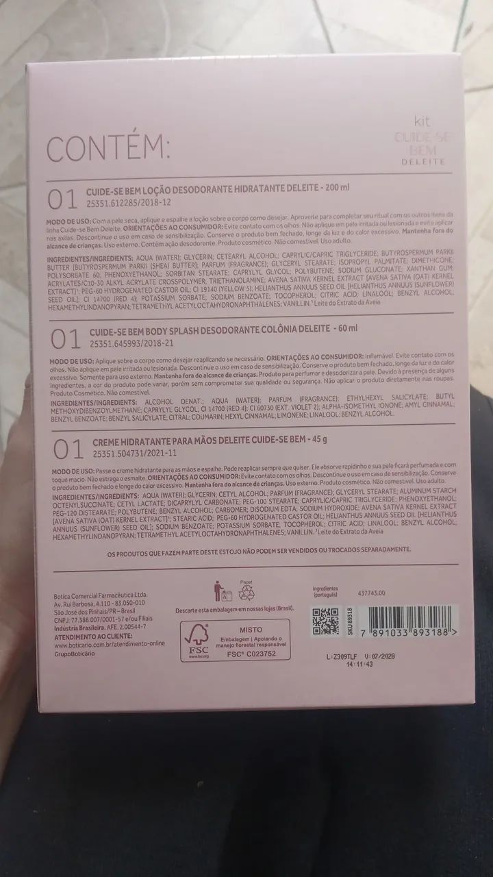 Kit Deleite OBoticario Novo Lacrado - Foto 2