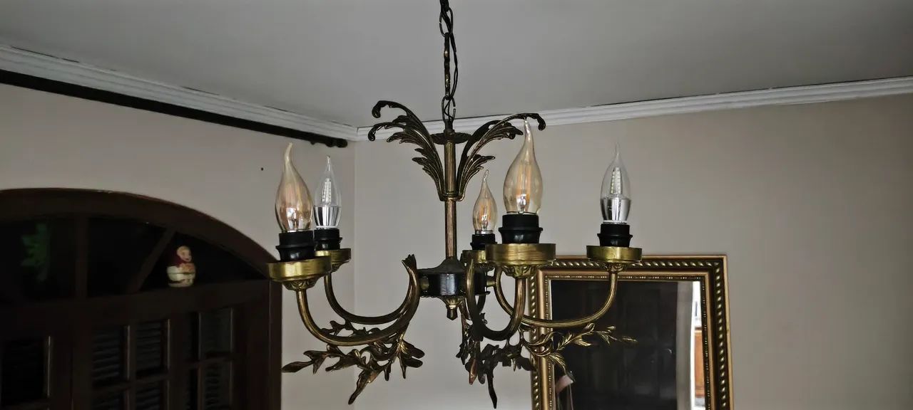Lustre bronze 5 bocais