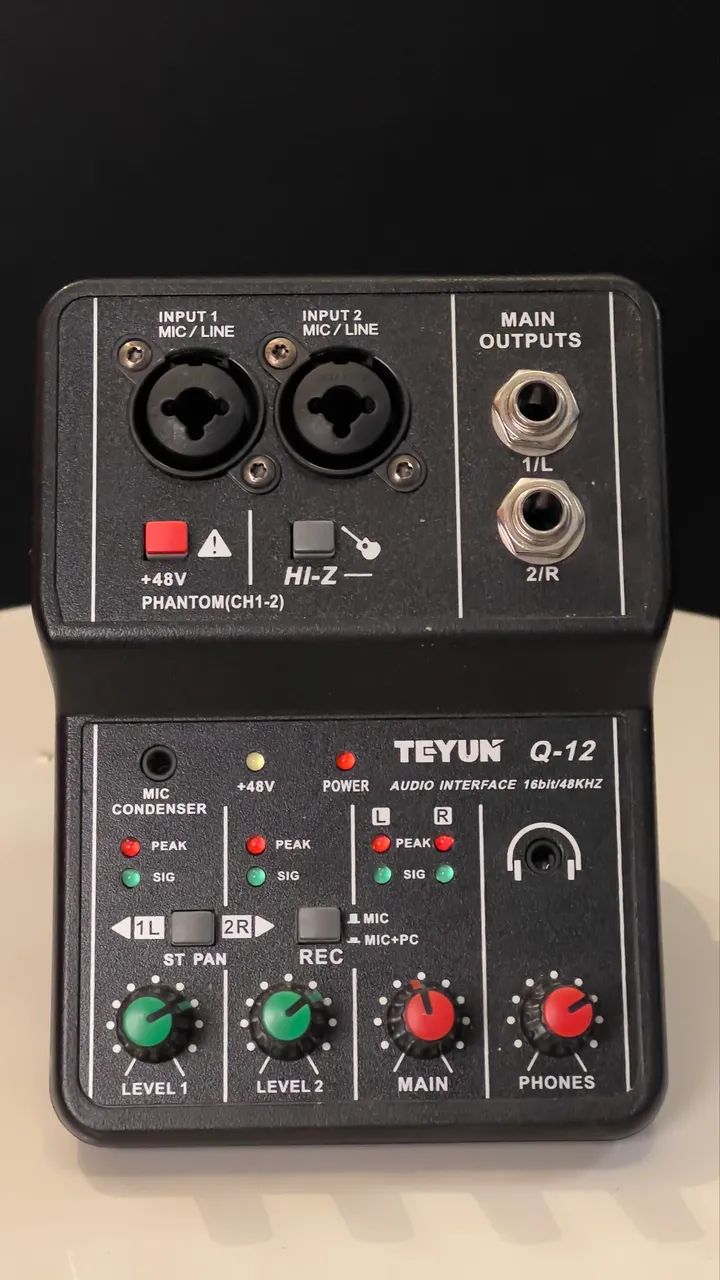 MESA TEYUN Q12 (Interface ÁUDIO / USB)