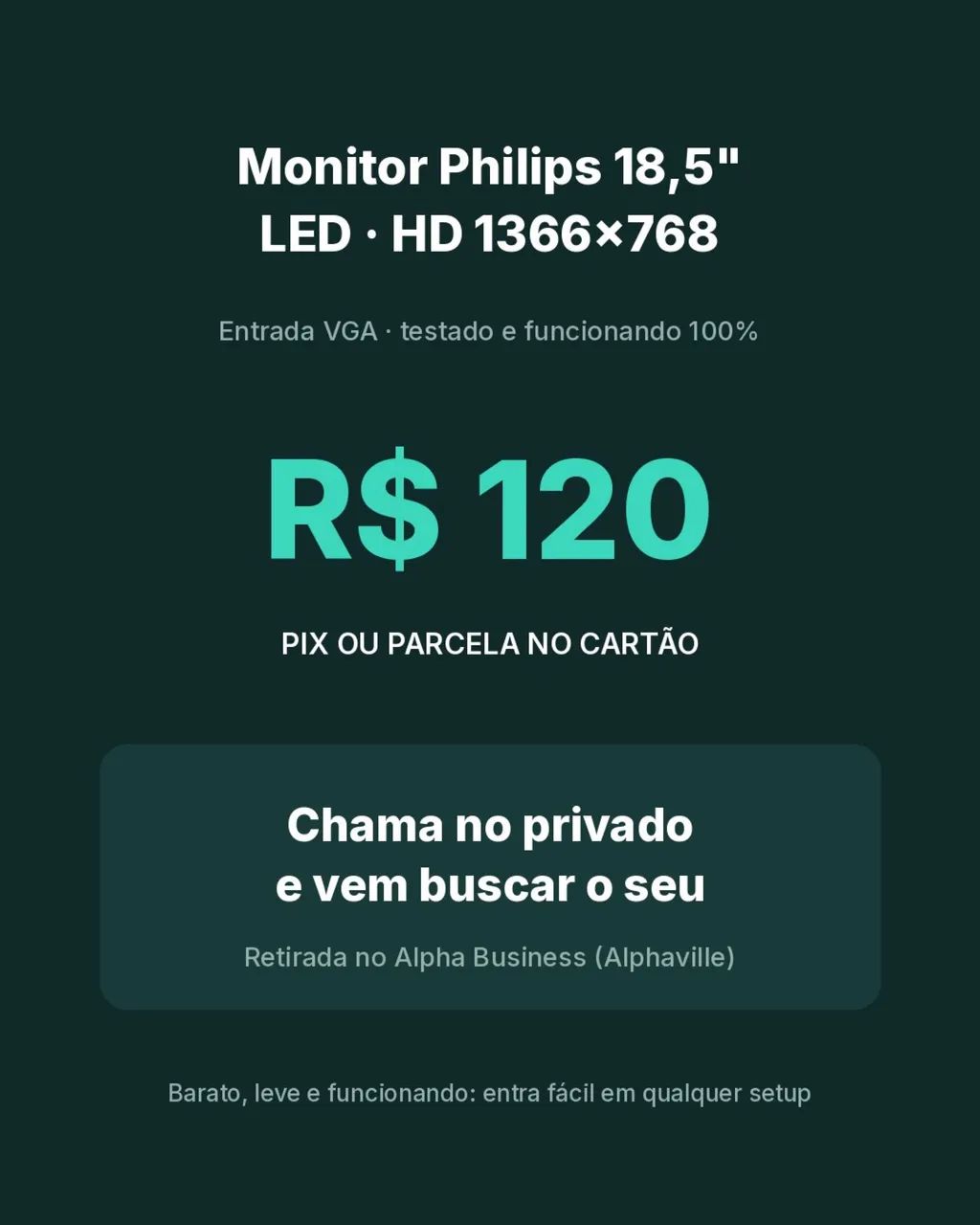 Monitor Philips LED 18,5 polegadas HD - Foto 4