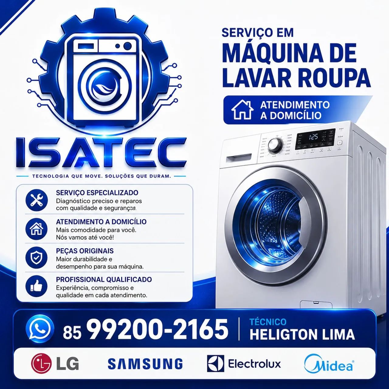 Conserto de máquina lava e seca especializada