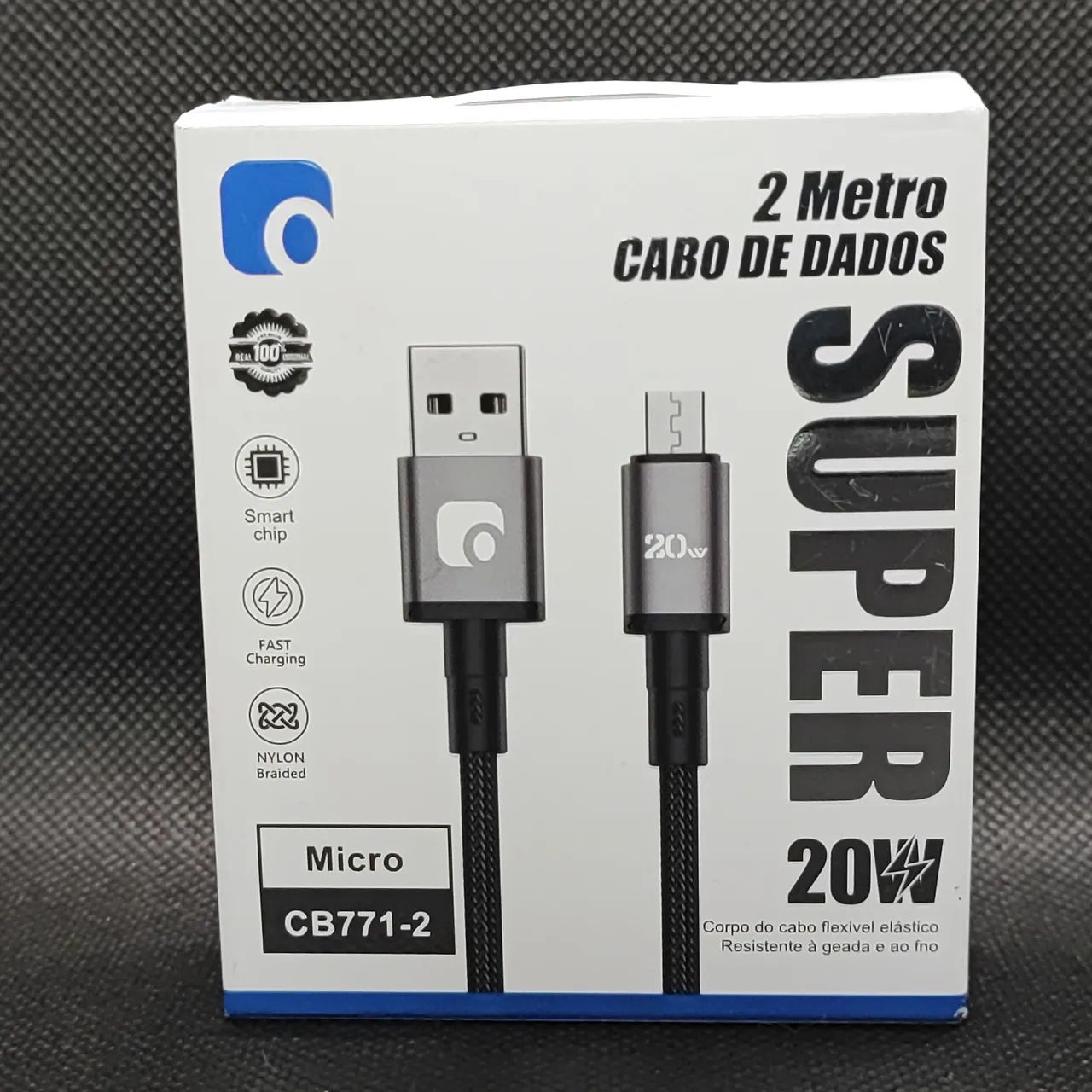 CABO MICRO USB V8 2 METROS 20W - Foto 2