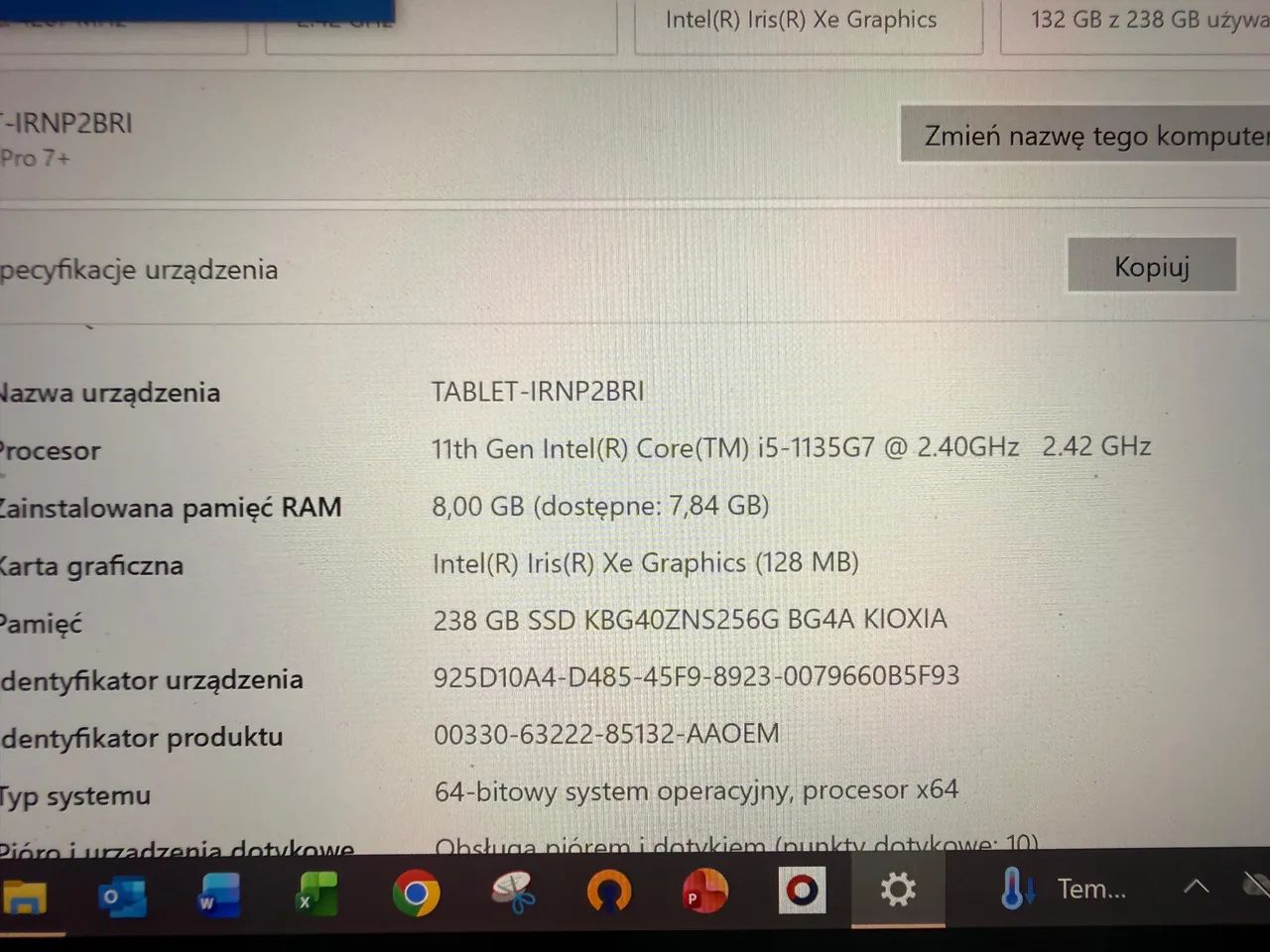 Microsoft Surface Pro 7+ i5 / 8GB / SSD 256GB + teclado + Pen + mouse - estado impecável - Foto 4