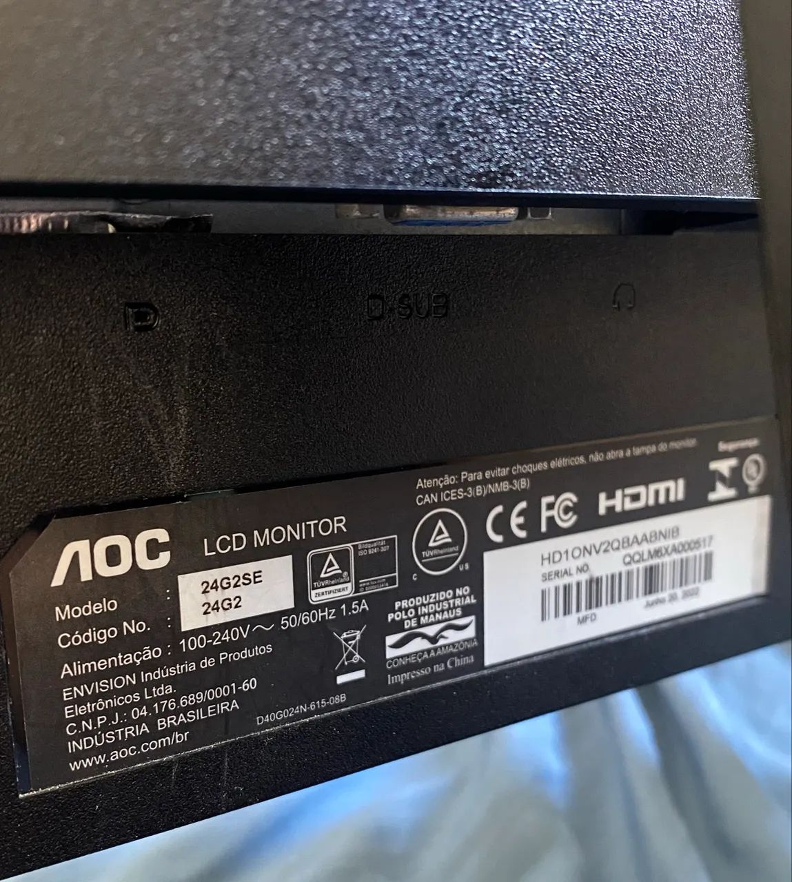 Monitor AOC 165hz VA ?24? - Foto 2