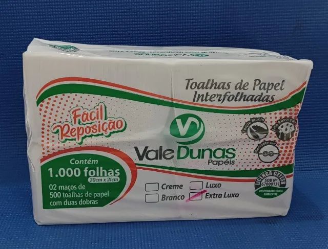 Toalha de papel inter folhada 1000 folhas 
