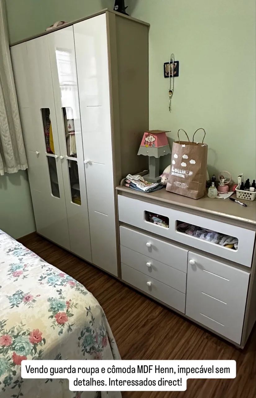 Vendo guarda roupa e cômoda Hennz 100% MDF - Foto 3