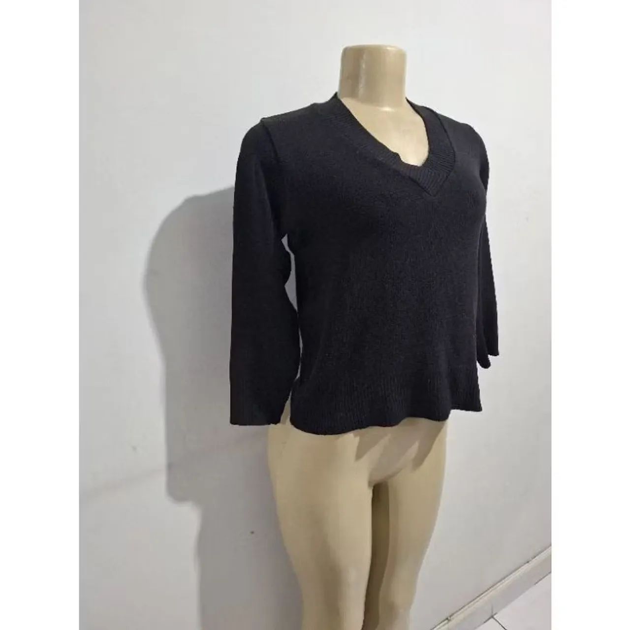 Blusa malha feminino preto  - Foto 4