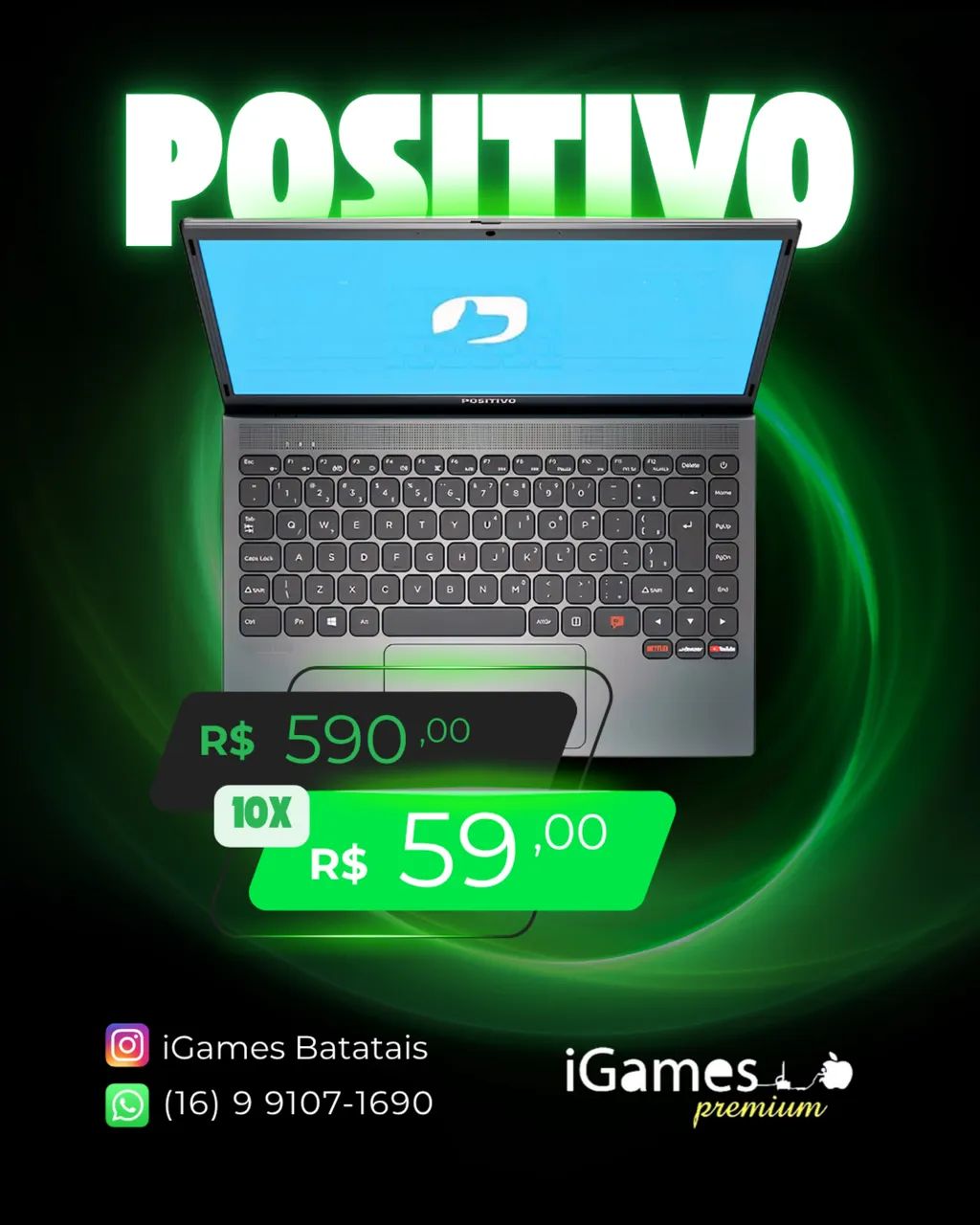Notebook positivo - até 10x sem juros 
