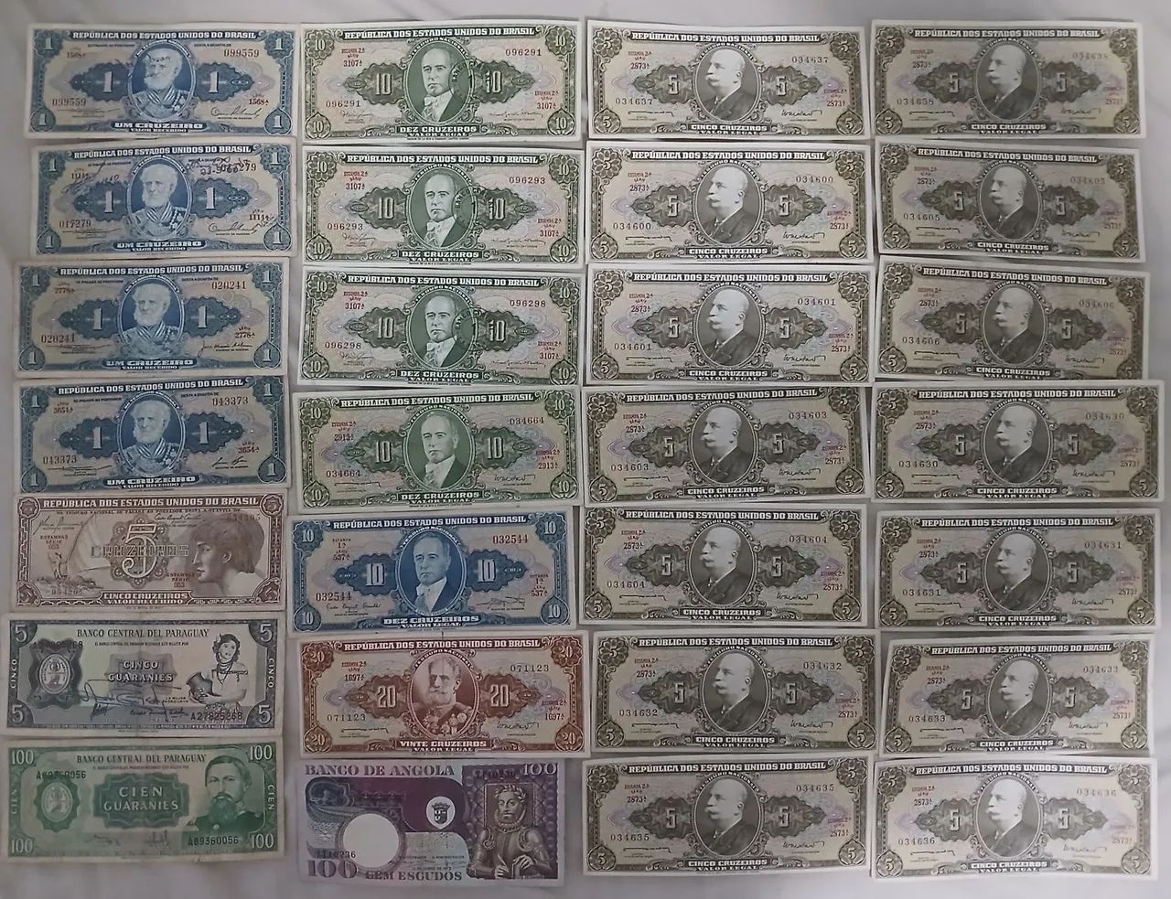 Notas antigas lote com 34 cédulas - Frete gratis