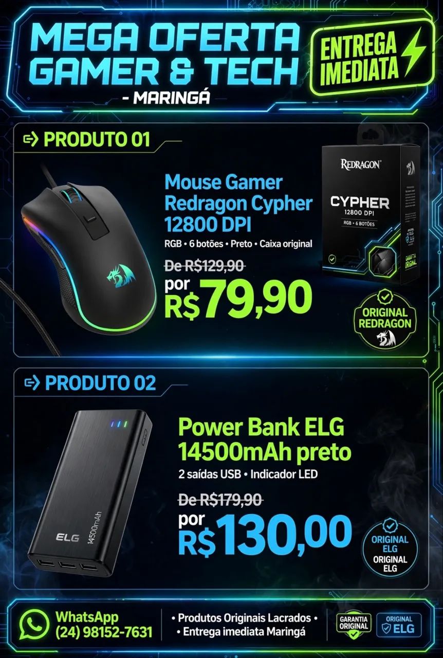 POWER BANK ELG 14.50mAh- lacrado  - Foto 3