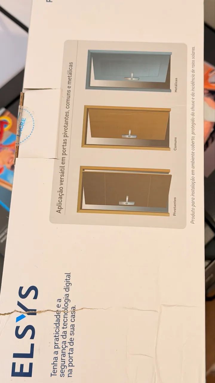 Fechadura Digital de Embutir  Biometria,Elsys Prata - Biometria Senha Numérica NOVO  - Foto 2