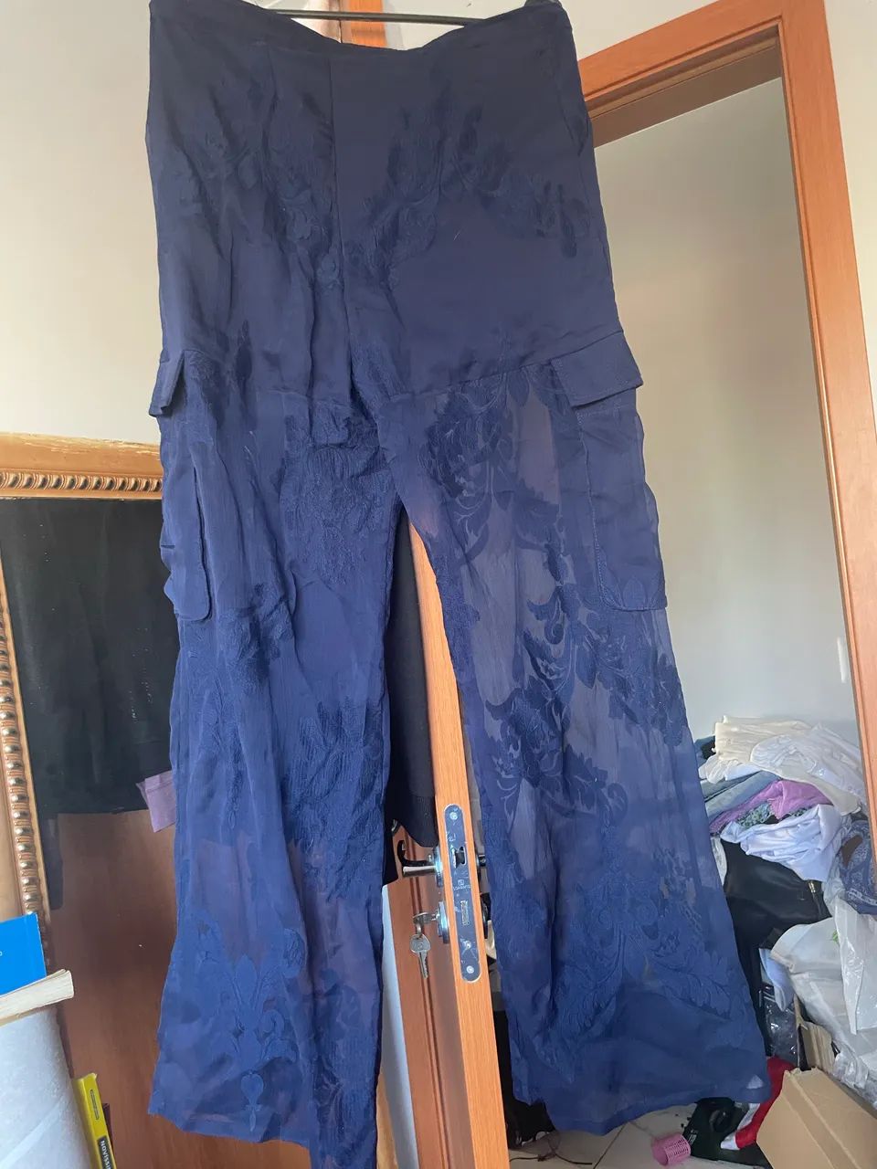calça azul G feminina  - Foto 3