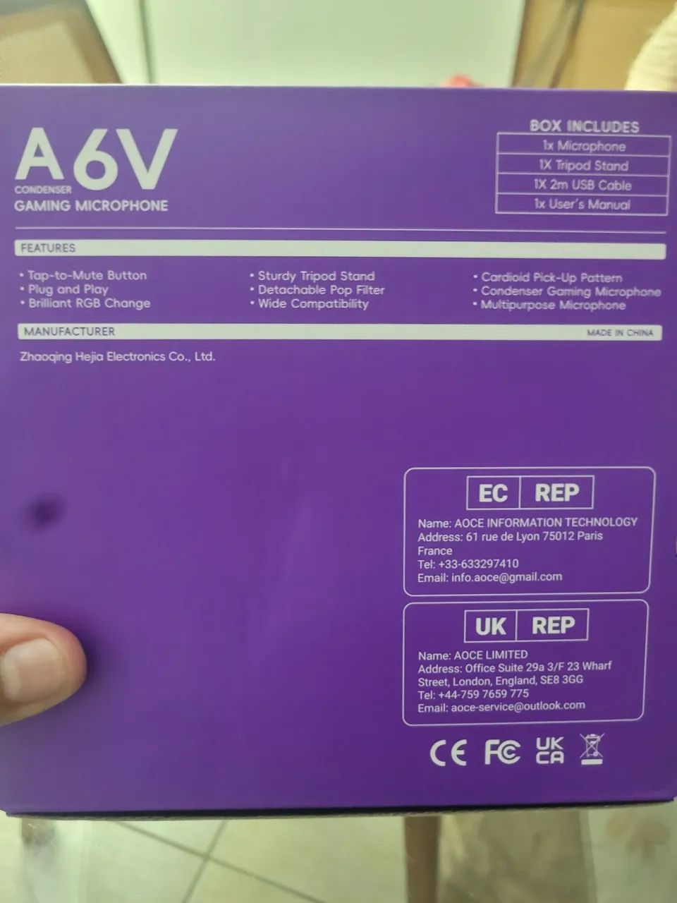 Microphone Gaming A6V (Condenser) - Foto 2