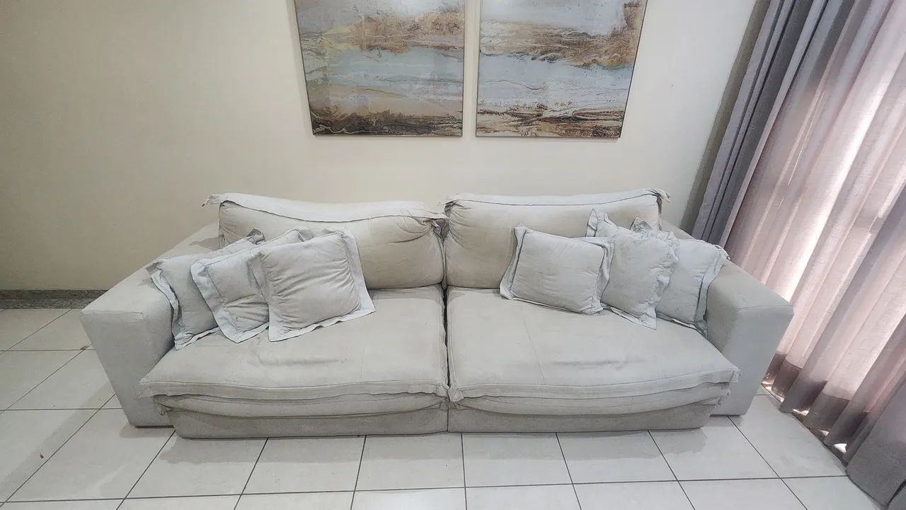 Sofa linho 3 metros - Foto 5